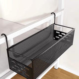 Maxbell Bedside Hanging Storage Basket Iron Rack for School Apartment Bed & Bunk Bed Black