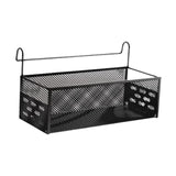 Maxbell Bedside Hanging Storage Basket Iron Rack for School Apartment Bed & Bunk Bed Black