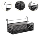 Maxbell Bedside Hanging Storage Basket Iron Rack for School Apartment Bed & Bunk Bed Black