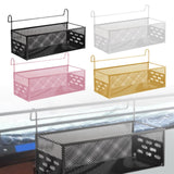 Maxbell Bedside Hanging Storage Basket Iron Rack for School Apartment Bed & Bunk Bed Black