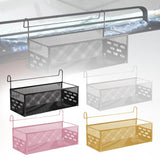 Maxbell Bedside Hanging Storage Basket Iron Rack for School Apartment Bed & Bunk Bed Black
