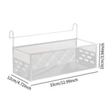 Maxbell Bedside Hanging Storage Basket Iron Rack for School Apartment Bed & Bunk Bed White