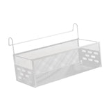 Maxbell Bedside Hanging Storage Basket Iron Rack for School Apartment Bed & Bunk Bed White
