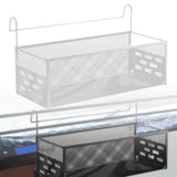 Maxbell Bedside Hanging Storage Basket Iron Rack for School Apartment Bed & Bunk Bed White