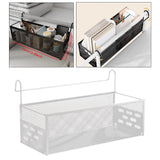 Maxbell Bedside Hanging Storage Basket Iron Rack for School Apartment Bed & Bunk Bed White