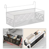 Maxbell Bedside Hanging Storage Basket Iron Rack for School Apartment Bed & Bunk Bed White