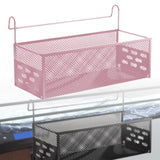 Maxbell Bedside Hanging Storage Basket Iron Rack for School Apartment Bed & Bunk Bed Pink
