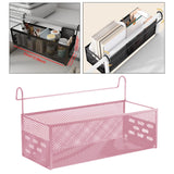 Maxbell Bedside Hanging Storage Basket Iron Rack for School Apartment Bed & Bunk Bed Pink