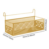 Maxbell Bedside Hanging Storage Basket Iron Rack for School Apartment Bed & Bunk Bed Yellow