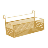 Maxbell Bedside Hanging Storage Basket Iron Rack for School Apartment Bed & Bunk Bed Yellow