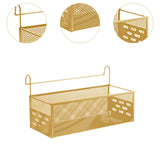 Maxbell Bedside Hanging Storage Basket Iron Rack for School Apartment Bed & Bunk Bed Yellow