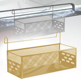 Maxbell Bedside Hanging Storage Basket Iron Rack for School Apartment Bed & Bunk Bed Yellow