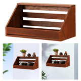 Maxbell Wall Shelf Storage Rustic Ideal Gift Wall Mount for Bedroom Office Farmhouse Brown