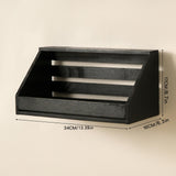 Maxbell Wall Shelf Storage Rustic Ideal Gift Wall Mount for Bedroom Office Farmhouse Black