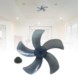 Maxbell Fan Blade Replacement Household Universal Professional Part Fitting 5 Leaves Gray