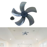 Maxbell Fan Blade Replacement Household Universal Professional Part Fitting 5 Leaves Gray