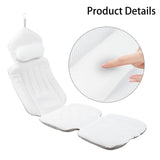 Maxbell Full Body Bath Pillow White with Hook Professional Sturdy SPA Bathtub Pillow