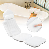 Maxbell Full Body Bath Pillow White with Hook Professional Sturdy SPA Bathtub Pillow