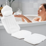 Maxbell Full Body Bath Pillow White with Hook Professional Sturdy SPA Bathtub Pillow