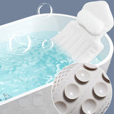 Maxbell Full Body Bath Pillow White with Hook Professional Sturdy SPA Bathtub Pillow