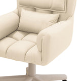 Maxbell Computer Office Chair with Wheels Decor for Bedroom Living Room Reading Room Beige