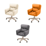 Maxbell Computer Office Chair with Wheels Decor for Bedroom Living Room Reading Room Beige