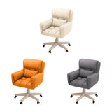 Maxbell Computer Office Chair with Wheels Decor for Bedroom Living Room Reading Room Beige