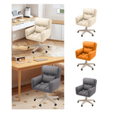 Maxbell Computer Office Chair with Wheels Decor for Bedroom Living Room Reading Room Beige