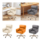 Maxbell Computer Office Chair with Wheels Decor for Bedroom Living Room Reading Room Beige