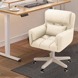 Maxbell Computer Office Chair with Wheels Decor for Bedroom Living Room Reading Room Beige