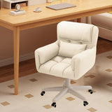 Maxbell Computer Office Chair with Wheels Decor for Bedroom Living Room Reading Room Beige