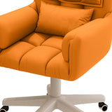 Maxbell Computer Office Chair with Wheels Decor for Bedroom Living Room Reading Room Orange