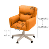 Maxbell Computer Office Chair with Wheels Decor for Bedroom Living Room Reading Room Orange
