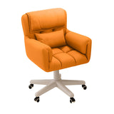 Maxbell Computer Office Chair with Wheels Decor for Bedroom Living Room Reading Room Orange