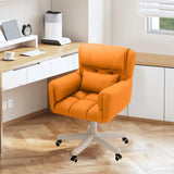 Maxbell Computer Office Chair with Wheels Decor for Bedroom Living Room Reading Room Orange