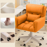 Maxbell Computer Office Chair with Wheels Decor for Bedroom Living Room Reading Room Orange