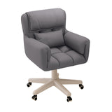 Maxbell Computer Office Chair with Wheels Decor for Bedroom Living Room Reading Room Grey