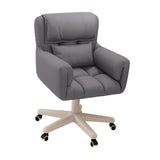 Maxbell Computer Office Chair with Wheels Decor for Bedroom Living Room Reading Room Grey