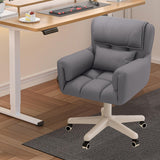 Maxbell Computer Office Chair with Wheels Decor for Bedroom Living Room Reading Room Grey