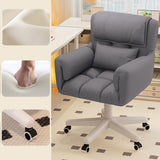 Maxbell Computer Office Chair with Wheels Decor for Bedroom Living Room Reading Room Grey