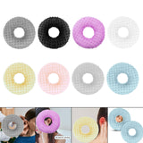 Maxbell Ear Piercing Pillow Round Shaped Soft Travel Easy Clean Side Sleeping Pillow Gray