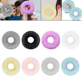 Maxbell Ear Piercing Pillow Round Shaped Soft Travel Easy Clean Side Sleeping Pillow Gray