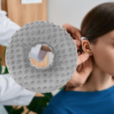 Maxbell Ear Piercing Pillow Round Shaped Soft Travel Easy Clean Side Sleeping Pillow Gray