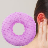 Maxbell Ear Piercing Pillow Round Shaped Soft Travel Easy Clean Side Sleeping Pillow Violet