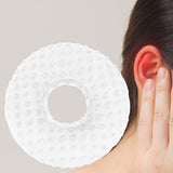 Maxbell Ear Piercing Pillow Round Shaped Soft Travel Easy Clean Side Sleeping Pillow White