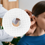 Maxbell Ear Piercing Pillow Round Shaped Soft Travel Easy Clean Side Sleeping Pillow White