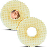Maxbell Ear Piercing Pillow Round Shaped Soft Travel Easy Clean Side Sleeping Pillow Yellow