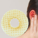 Maxbell Ear Piercing Pillow Round Shaped Soft Travel Easy Clean Side Sleeping Pillow Yellow