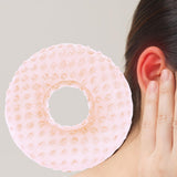 Maxbell Ear Piercing Pillow Round Shaped Soft Travel Easy Clean Side Sleeping Pillow Pink