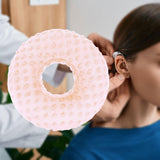 Maxbell Ear Piercing Pillow Round Shaped Soft Travel Easy Clean Side Sleeping Pillow Pink